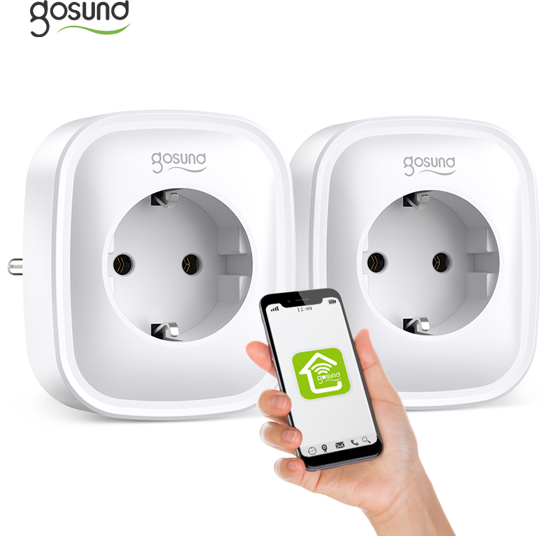 Set 2 prize inteligente WiFi Gosund SP112, 16A, 2X USB,Tuya, Monitorizare consum energie 6972391281365 - imagine 2
